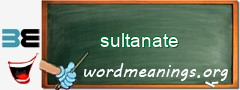 WordMeaning blackboard for sultanate